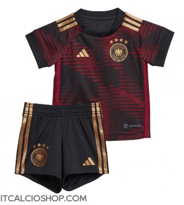 Germania Seconda Maglia Bambino Mondiali 2022 Manica Corta (+ Pantaloni corti)
